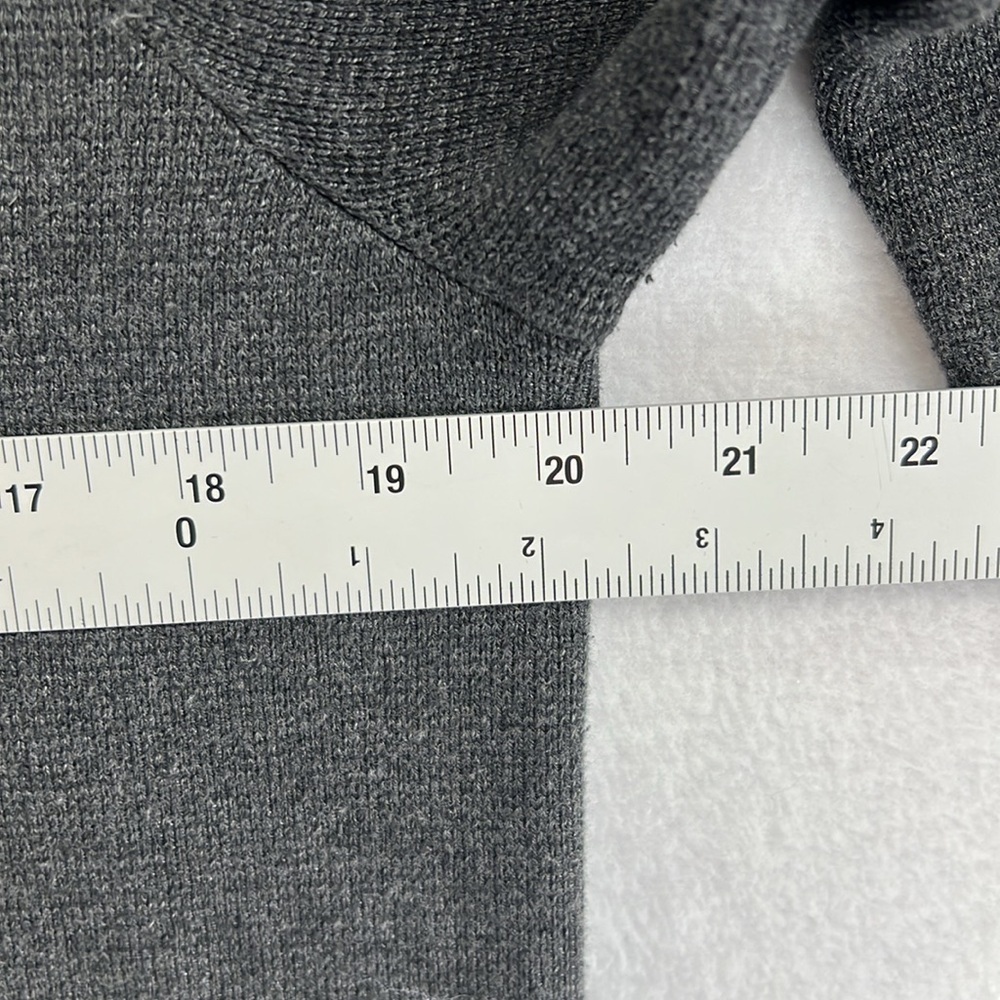 Caslon Women’s Tunic Sweater Size M Black/Gray Cotton/Acrylic Kangaroo Pocket - Picture 9 of 10
